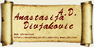 Anastasija Divjaković vizit kartica